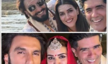 रणवीर सिंह, कृति सैनन ने वाराणसी के नमो घाट पर मनीष मल्होत्रा के शो में जलवा बिखेरा