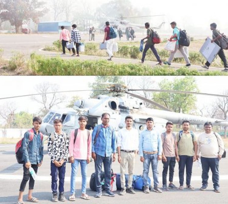 छत्तीसगढ़ में प्रथम चरण के मतदान के लिए मतदान दलों की रवानगी शुरू