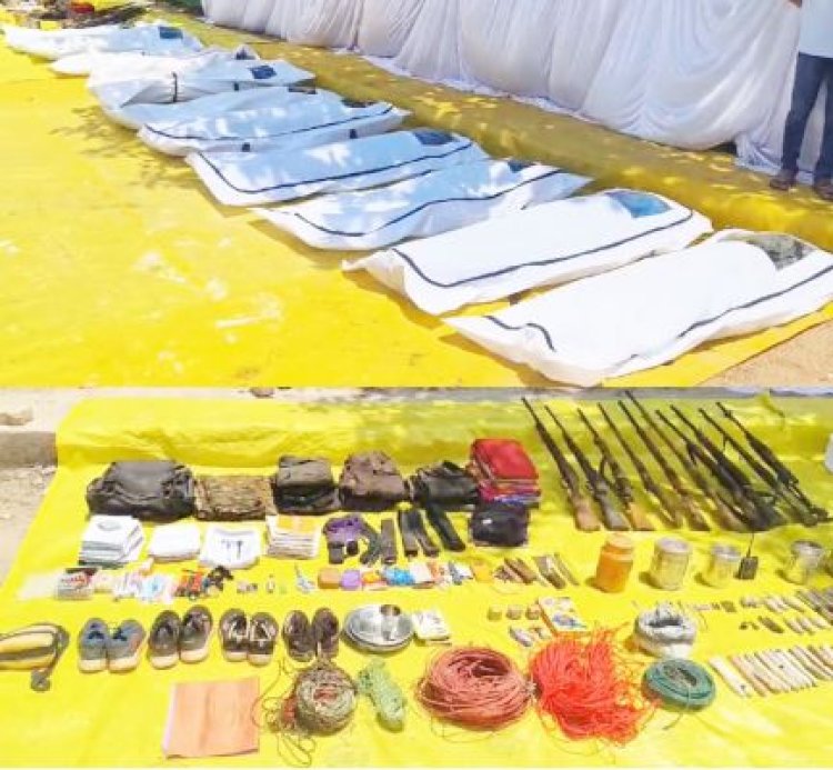 बीजापुर लाया गया 12 नक्सली का शव, अब शिनाख्ती की है तैयारी