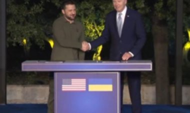 जी7 सम्मेलन में अमेरिका, यूक्रेन ने सुरक्षा समझौते पर किए हस्ताक्षर