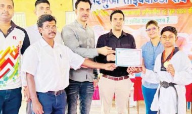 जिला ताईक्वांडो स्पर्धा में पीजी कॉलेज प्रथम