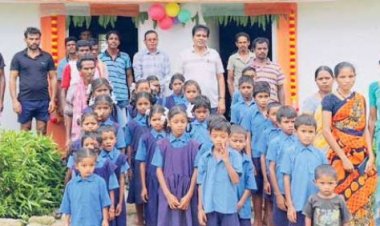 सुकमा के अंतिम छोर कोंटा ब्लॉक के गांव में शाला प्रवेशोत्सव