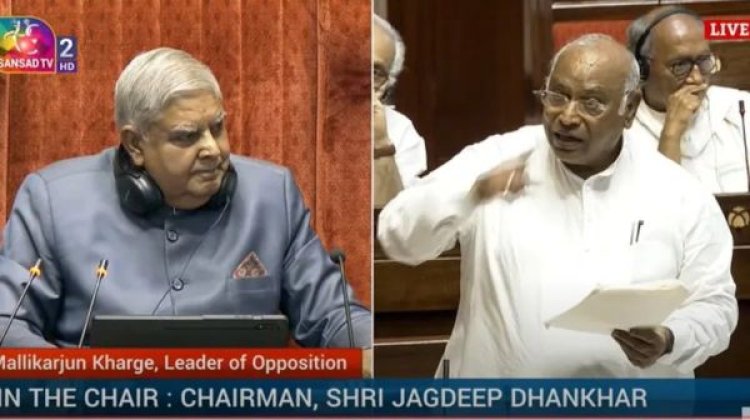 साहब! आप कभी दिल ही निकाल लेते हैं तो कभी भेजा राज्यसभा में मोदी सरकार पर गरजते हुए अचानक शायरी करने लगे Mallikarjun Kharge