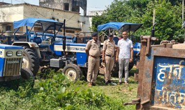 जैतहरी पुलिस की बड़ी कार्रवाई:अवैध रेत उत्खनन करने वाले चार आरोपी गिरफ्तार; चार ट्रैक्टर जब्त