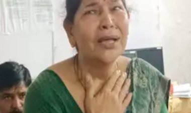 अधिकारियों के सामने फफक कर रोई महिला टीचर:पहले ग्वालियर में मोती झील स्कूल दिया, फिर दोबारा काउंसलिंग में बुला लिया