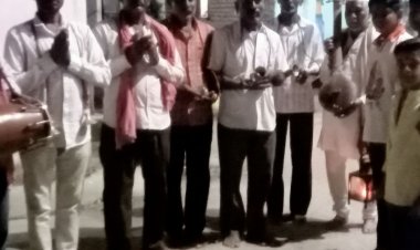 नेपानगर में निकली दिंडी यात्रा:श्रद्धालुओं ने रात 3 बजे ताप्ती नदी में किया स्नान, एक महाने तक जारी रहेगा आयोजन