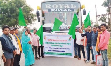 राष्ट्रीय किसान मेला और कृषि प्रदर्शनी को हरी झंडी दिखाकर किया रवाना