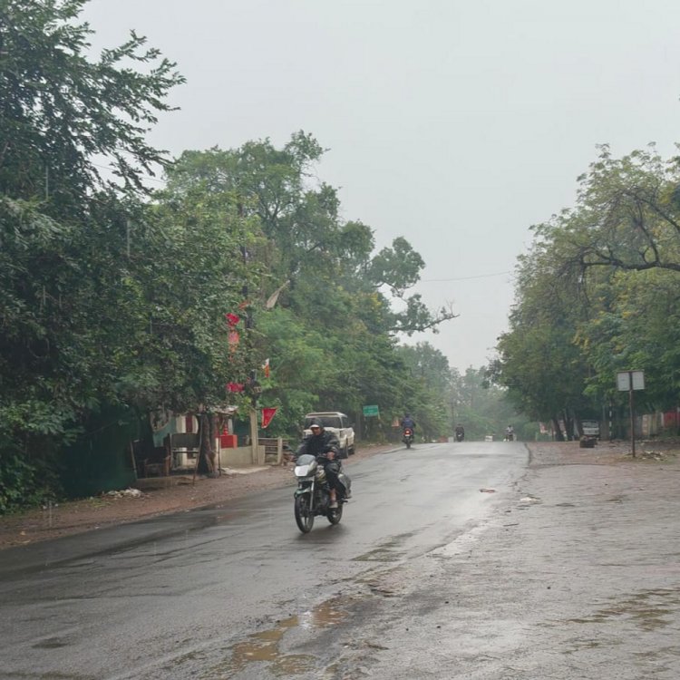 मानसून की विदाई के बाद भी नर्मदापुरम में बारिश:रात 12बजे तेज बारिश, खेतों में खड़ी धान फसल को लेकर किसान चिंतित