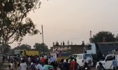 कटनी में ग्रामीणों और कर्मचारियों के बीच पथराव, VIDEO:समोसे को लेकर हुआ था विवाद, गांव के लोगों ने बोलेरो में लगाई आग; पुलिस बल तैनात