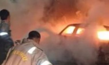 चलती कार में लगी आग, चालक ने कूदकर बचाई जान