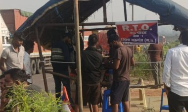 मऊगंज के हनुमना चेक पोस्ट पर वसूली का आरोप:विरोध करने पर ट्रक ड्राइवर से झड़प, घटना का वीडियो वायरल, अधिकारी बोले- ड्राइवर का आरोप गलत