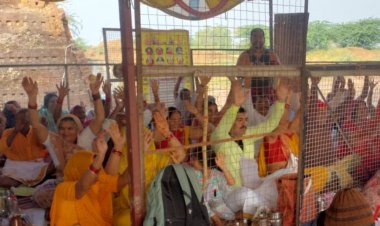 बड़वानी में नर्मदा बैकवाटर किनारे पहुंचे नर्मदा परिक्रमावासी:चार बसों से पहुंचे 230 श्रद्धालु; नगर समिति के शेड में कर रहे पूजन