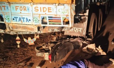 सेनुआ गांव में खड़े ट्रक से टकराई बाइक:चालक की मौत, शनिवार रात हुआ हादसा