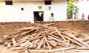 सागौन, साल समेत मिक्स प्रजाति की लकडिय़ां जब्त, औजार बरामद