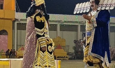 विदिशा में चलित रामलीला:सीता हरण की लीला में दिखा रावण का छल, जटायु से हुआ घमासान युद्ध