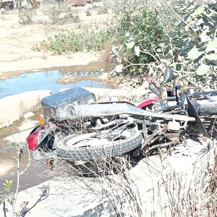 सतना में हादसे में पीडब्ल्यूडी कर्मचारी की मौत:पुलिया से 20 फीट नीचे गिरी बाइक, मवेशी को बचाने में दुर्घटना