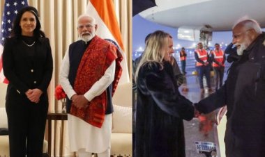 फ्रांस के बाद अमेरिका पहुंचे PM मोदी, भारतीयों ने किया जोरदार स्वागत, तुलसी गबार्ड से मिले, व्हाइट हाउस में डोनाल्ड ट्रंप से इन मुद्दों पर होगी बात