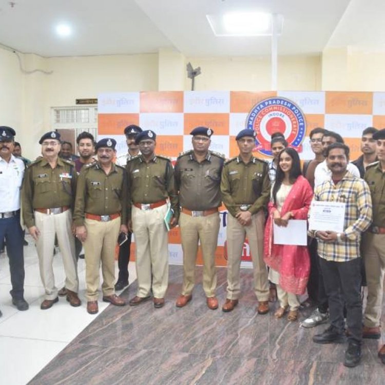 इंदौर पुलिस ने बनाई शार्ट फिल्म:लोगों को समझाएंगे ट्रैफिक नियम, स्कूल-कॉलेज और संस्थानों में दिखाएंगे