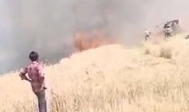 किसान का 4 एकड़ गेहूं जला:दमकल पहुंचने से पहले ही पूरी फसल खाक, सिवनी के बंडोल की घटना