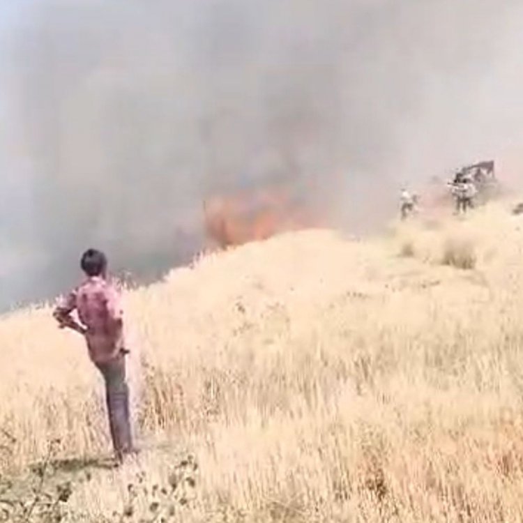 किसान का 4 एकड़ गेहूं जला:दमकल पहुंचने से पहले ही पूरी फसल खाक, सिवनी के बंडोल की घटना