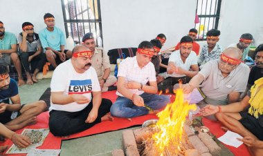 जेल में नवरात्र की धूम, हवन-पूजन