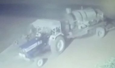 भदेरा घाटी में ट्रैक्टर-थ्रेसर चोरी कर भाग रहे थे:मालिक ने बोलेरो से किया पीछा तो छोड़कर भागे चोर, पुलिस को सौंपा CCTV फुटेज