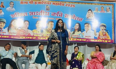 श्योपुर के हजारेश्वर मेले में राष्ट्रीय कवि सम्मेलन:अरुण जैमिनी की परोपकारी बंदे ने जीता लोगों का दिल, डॉ. विष्णु सक्सेना ने सुनाईं श्रृंगार रस की रचनाएं