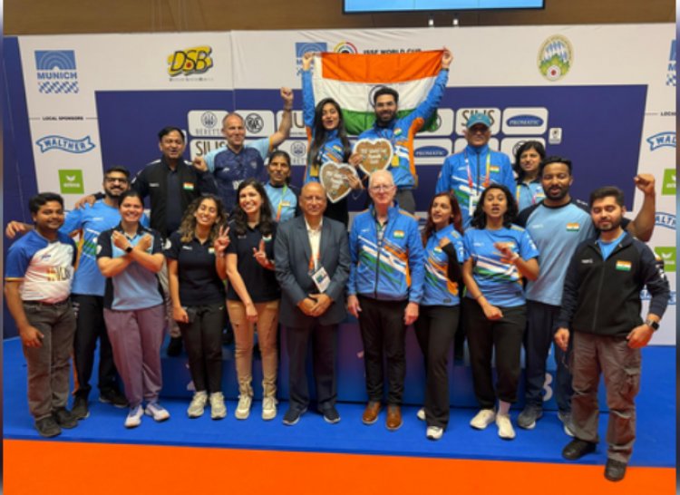 म्यूनिख में भारतीय निशानेबाजों ने चमक बिखेरी, दो स्वर्ण और दो कांस्य पदक लेकर स्वदेश लौटे