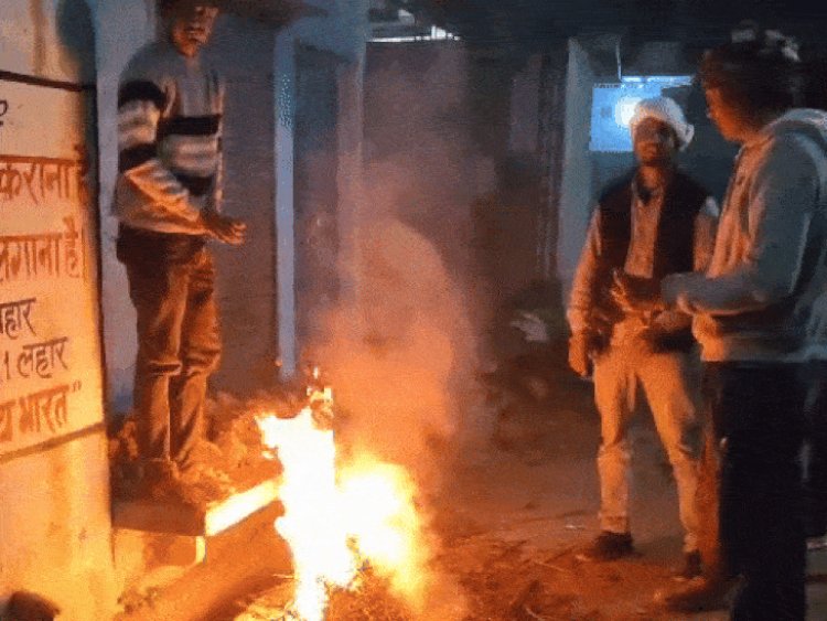 भिंड में 3 दिन बाद राहत, 11.30 बजे निकली धूप:छतों-पार्कों में लोग सेंक रहे शरीर; पारा 6 डिग्री, शाम होते ही गिर रही ओस