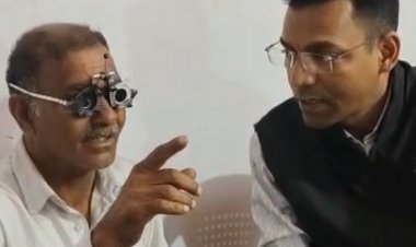 सिवनी में 150 ड्राइवर्स की आंखों की जांच:नजर कमजोर होने पर 50 को चश्मे मिले, बस स्टैंड पर लगा कैंप