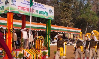 एनएमडीसी बचेली में हर्षोल्लास के साथ मना गणतंत्र दिवस