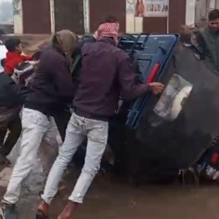 शिवपुरी में सुबह बूंदाबांदी, पारा 7 डिग्री तक लुढ़का:मौसम के बदले मिजाज से जनजीवन प्रभावित, खतौरा में तीन पहिया वाहन पलटा